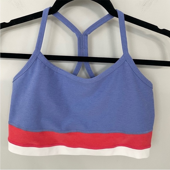 Beyond Yoga Spacedye Horizon Colorblock High Cropped Tank L Periwinkle Cloud. S6 - Picture 2 of 6